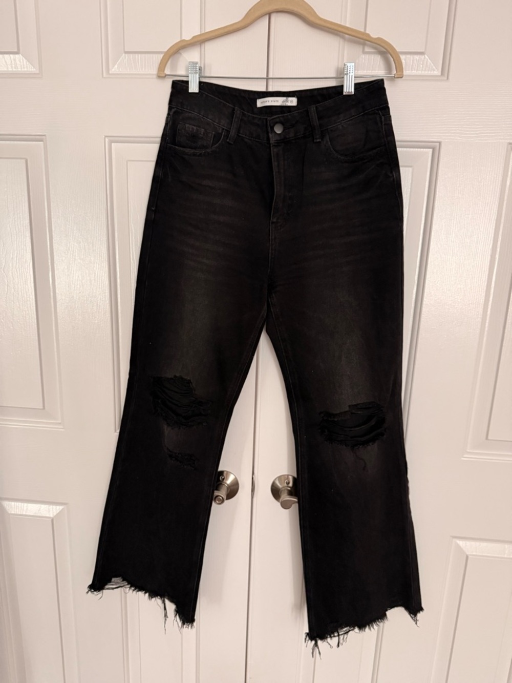 Altar'd State Black Distressed Wide Leg Jeans